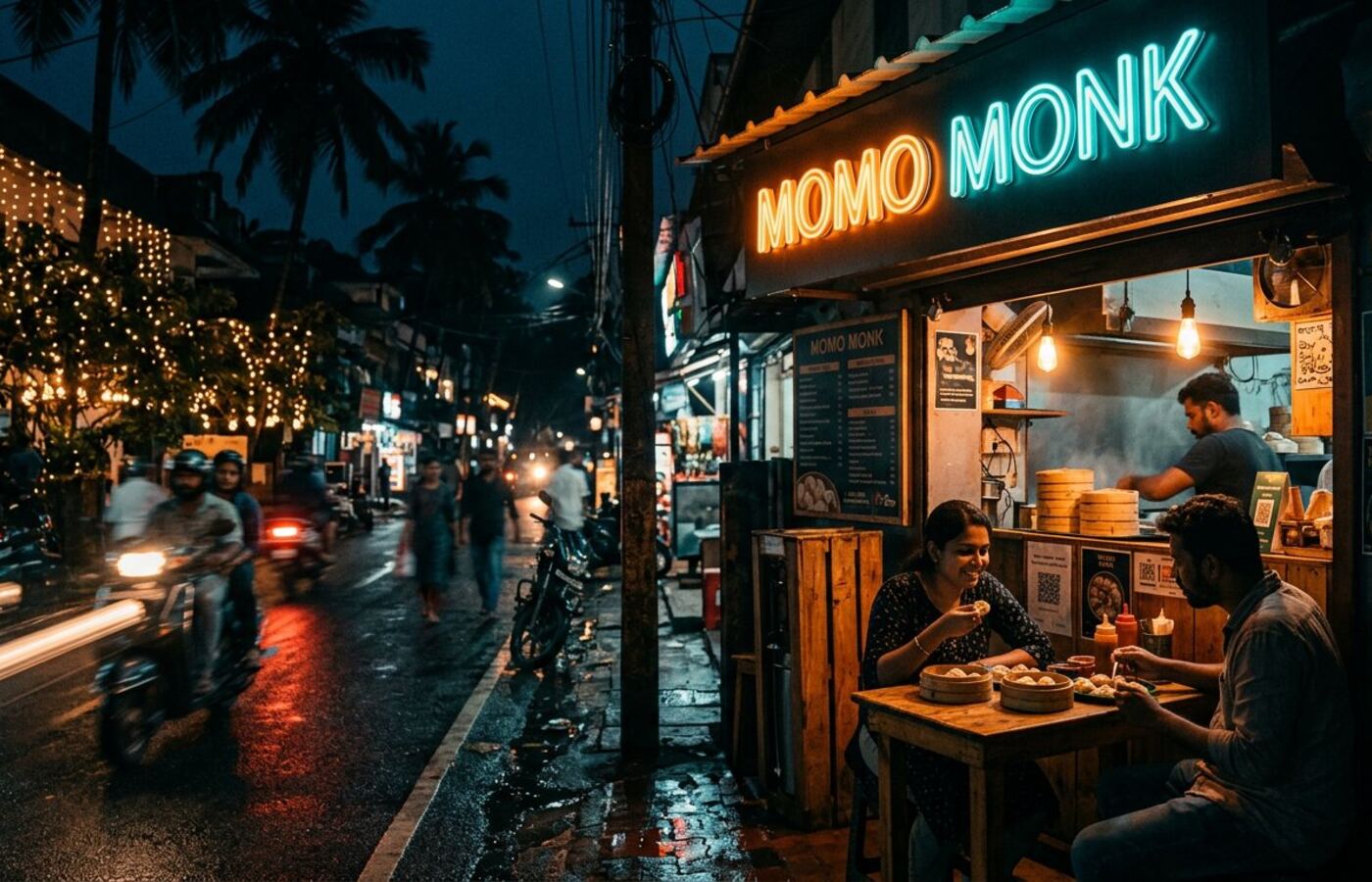 Panampilly Nagar, after dark