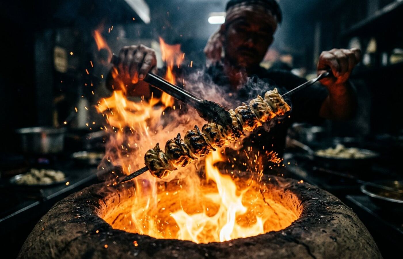Live fire, live tandoor